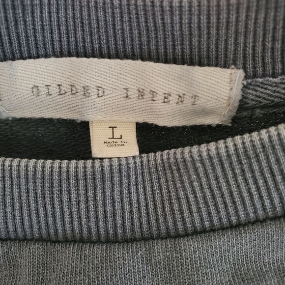 Gilded Intent Sweatshirt Women's L Gray Tiger Cropped - Picture 8 of 10